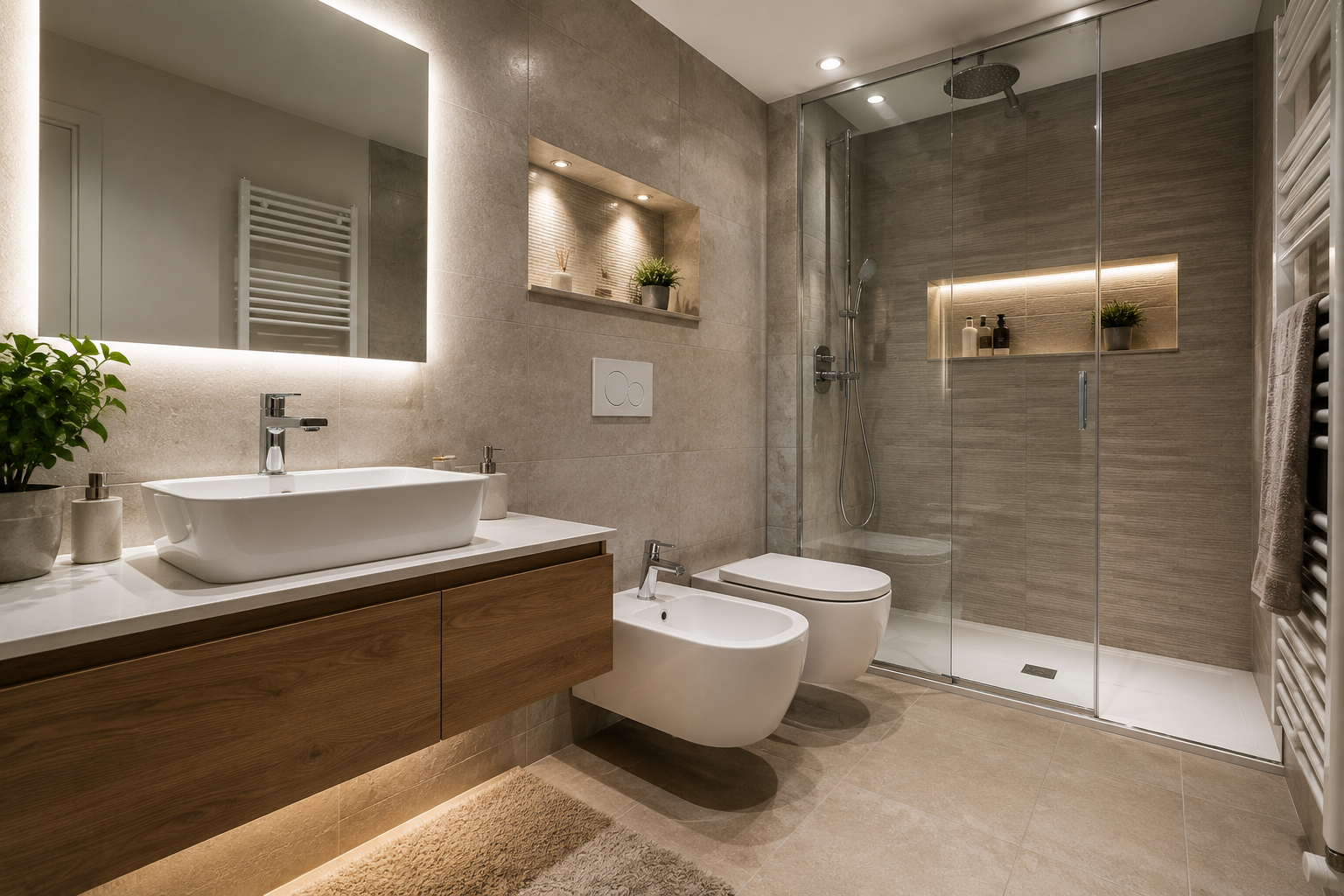 Bagno moderno ristrutturato
